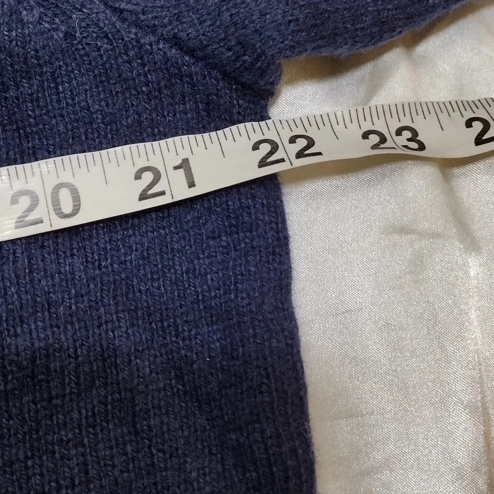 J. CREW Shirt Adult L Blue Lambswool Blend Henley Sweater AP644 Men's NWT